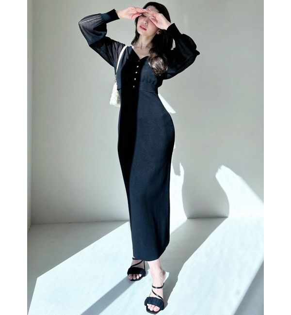 RESEXXY「シアーカーデコンビニットワンピース」|ワンピース|