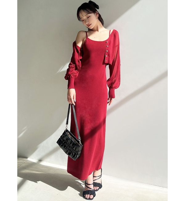 RESEXXY「シアーカーデコンビニットワンピース」|ワンピース|