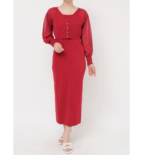 RESEXXY「シアーカーデコンビニットワンピース」|ワンピース|