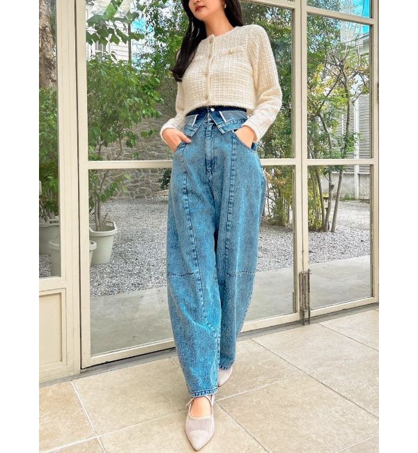 dazzlin「【CanCamタイアップ】カーブラインデニムパンツ」|デニム|