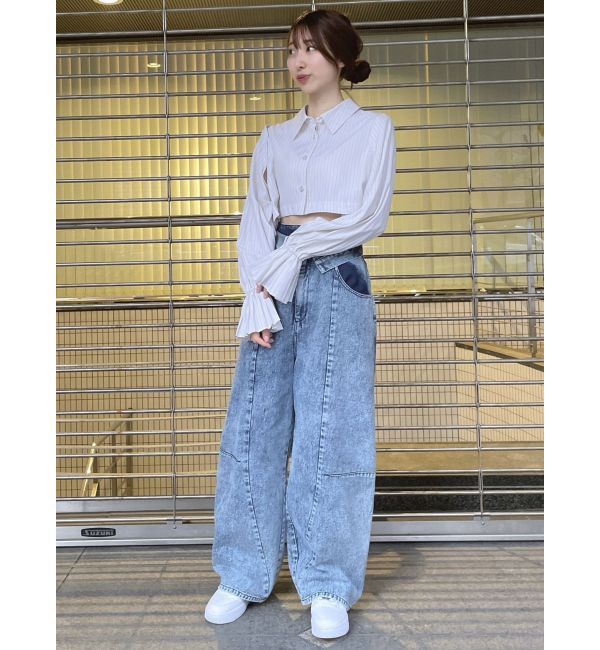 dazzlin「2WAYショートミニシャツワンピース」|ワンピース|