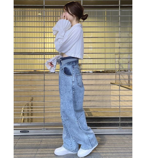 dazzlin「2WAYショートミニシャツワンピース」|ワンピース|