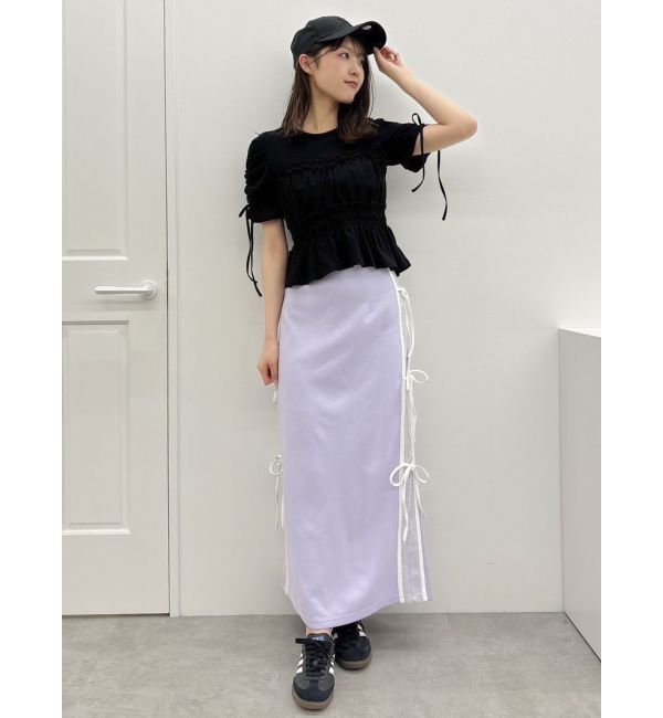 dazzlin「フリルギャザーデザインTシャツ」|Tシャツ・カットソー|