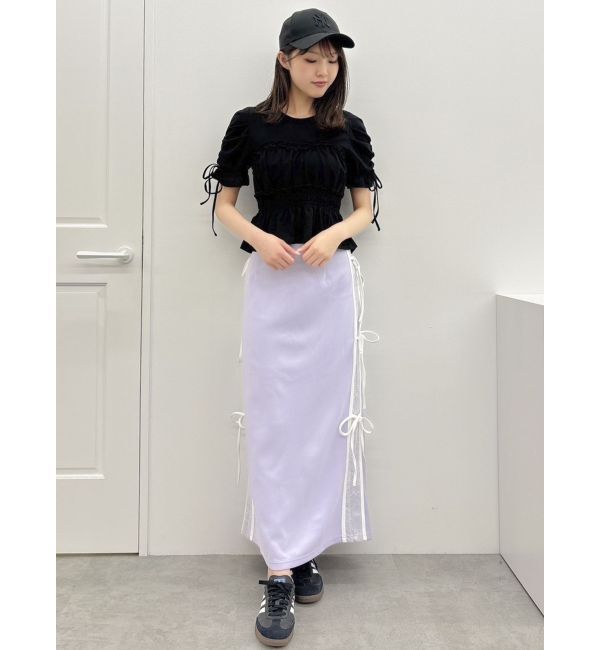 dazzlin「フリルギャザーデザインTシャツ」|Tシャツ・カットソー|