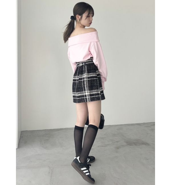 dazzlin「デコルテオープンスウェットトップス」|スウェット・ジャージ|