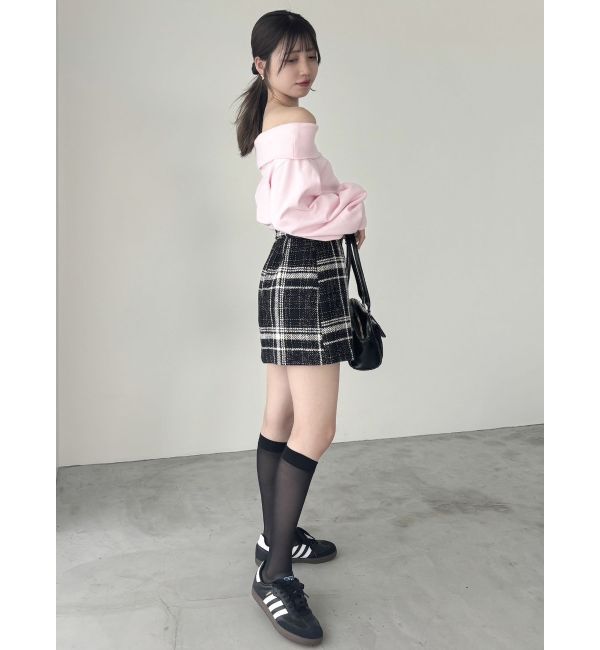 dazzlin「デコルテオープンスウェットトップス」|スウェット・ジャージ|