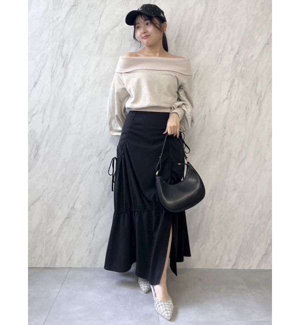 dazzlin「デコルテオープンスウェットトップス」|スウェット・ジャージ|