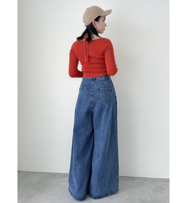 dazzlin「カーデタイトレイヤードリボントップス」|ニット・セーター|