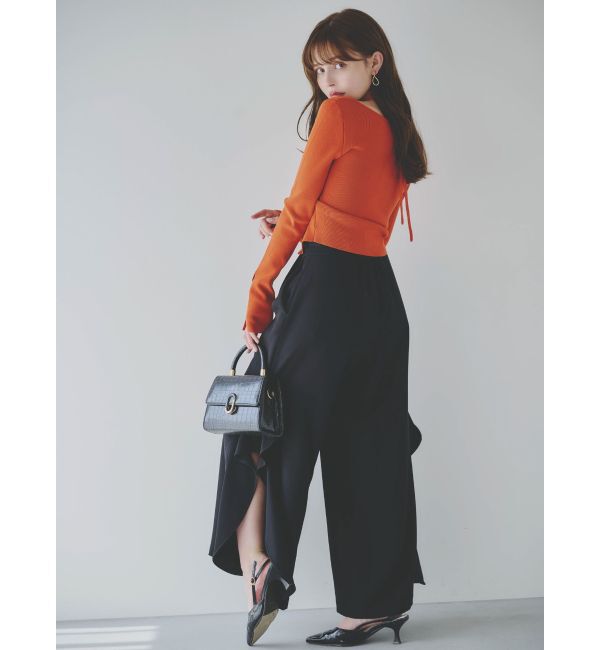 dazzlin「カーデタイトレイヤードリボントップス」|ニット・セーター|