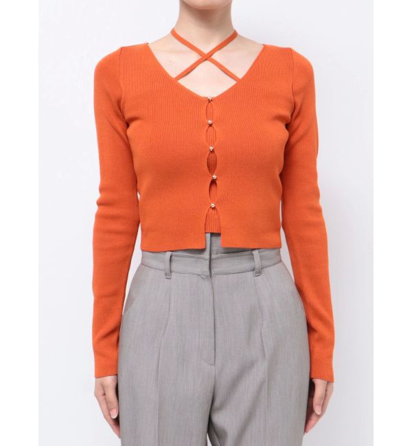 dazzlin「カーデタイトレイヤードリボントップス」|ニット・セーター|