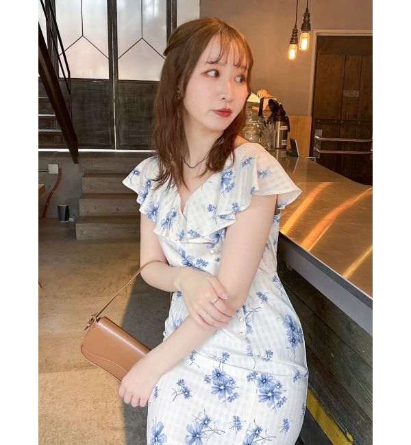dazzlin「【藤井サチコラボ】デルフィニウムフラワーワンピース」|ワンピース|