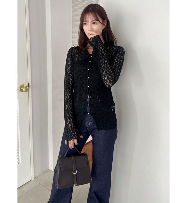 dazzlin「シュリンクレースコンパクトシャツ」|シャツ・ブラウス|