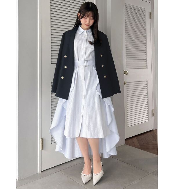 dazzlin「【POLO BCSコラボ/20周年記念復刻！】ヘムレイヤードシャツワンピース」|ワンピース|