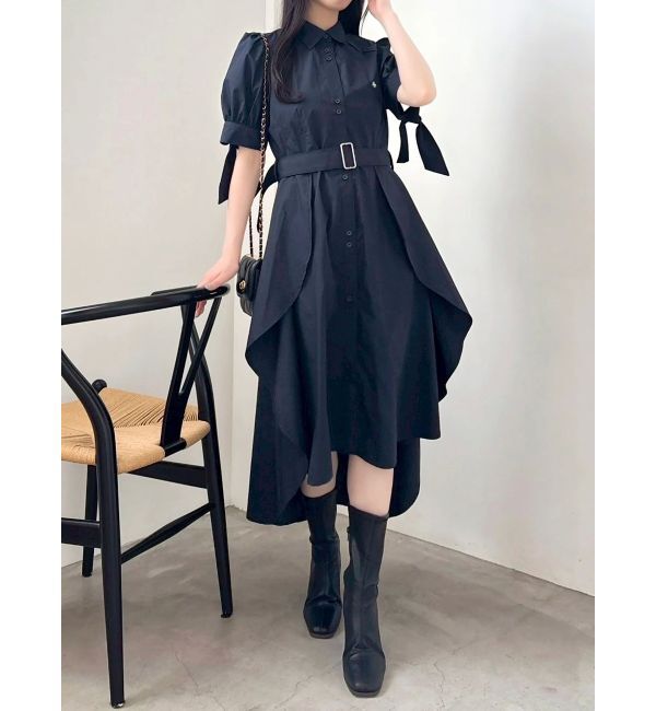 dazzlin「【POLO BCSコラボ/20周年記念復刻！】ヘムレイヤードシャツワンピース」|ワンピース|