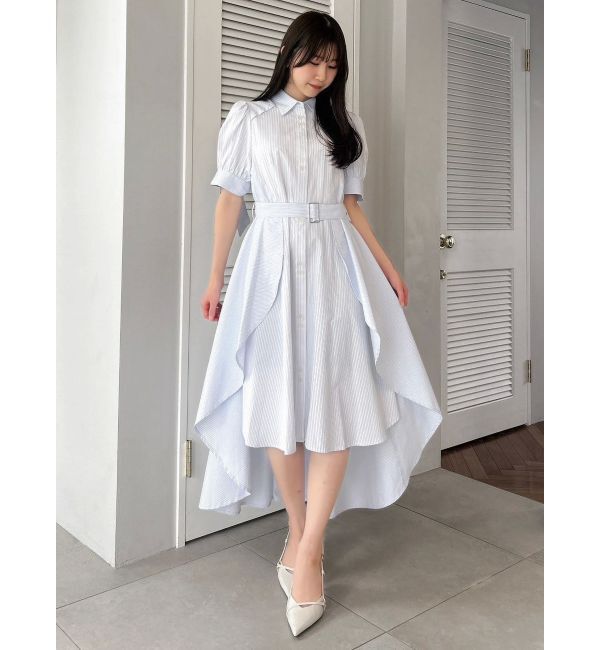 dazzlin「【POLO BCSコラボ/20周年記念復刻！】ヘムレイヤードシャツワンピース」|ワンピース|