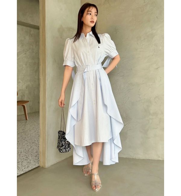 dazzlin「【POLO BCSコラボ/20周年記念復刻！】ヘムレイヤードシャツワンピース」|ワンピース|