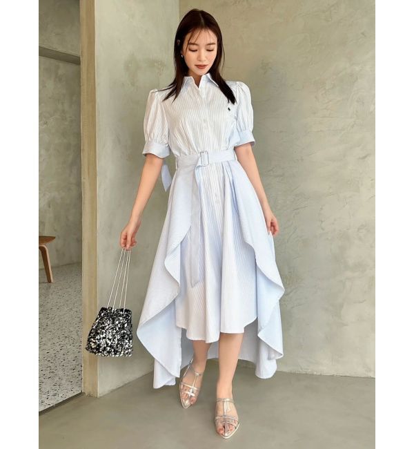 dazzlin「【POLO BCSコラボ/20周年記念復刻！】ヘムレイヤードシャツワンピース」|ワンピース|