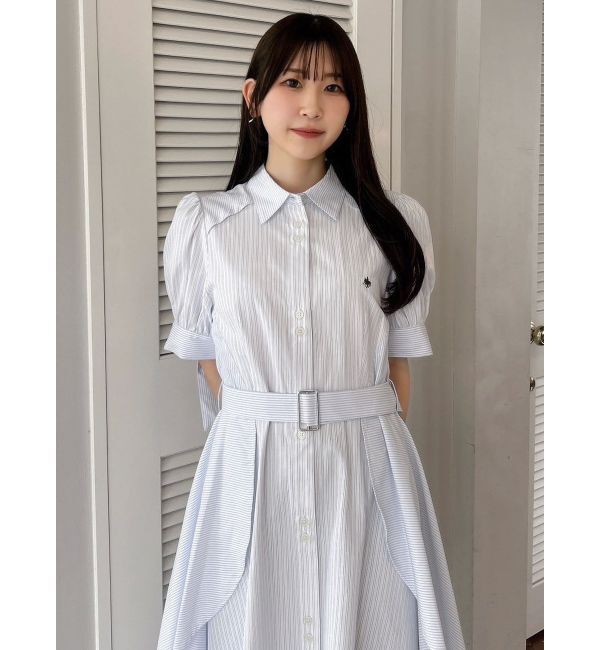 dazzlin「【POLO BCSコラボ/20周年記念復刻！】ヘムレイヤードシャツワンピース」|ワンピース|