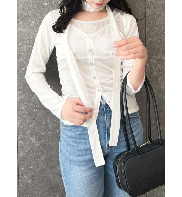 dazzlin「レイヤードデザインカットソー」|Tシャツ・カットソー|オフホワイト