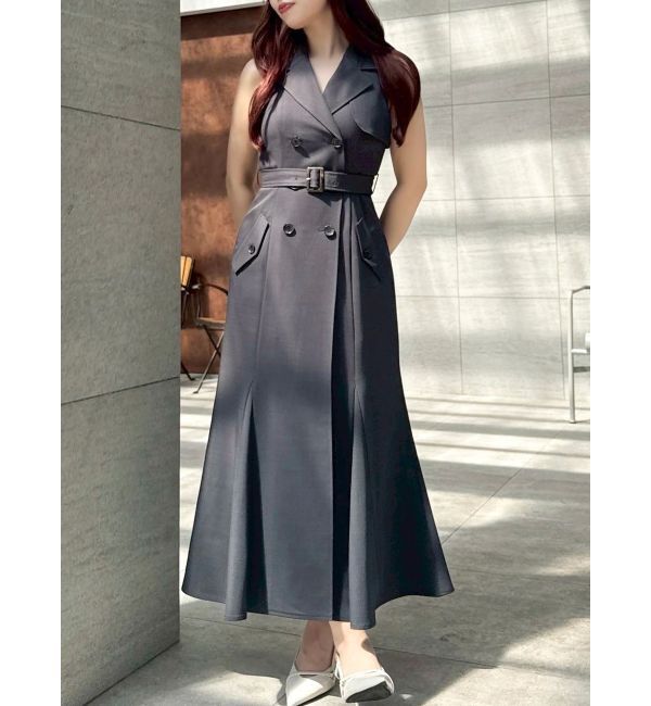 dazzlin「【WEB限定カラーあり】トレンチディティールジレワンピース」|ワンピース|