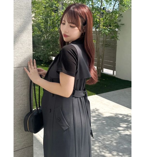 dazzlin「【WEB限定カラーあり】トレンチディティールジレワンピース」|ワンピース|