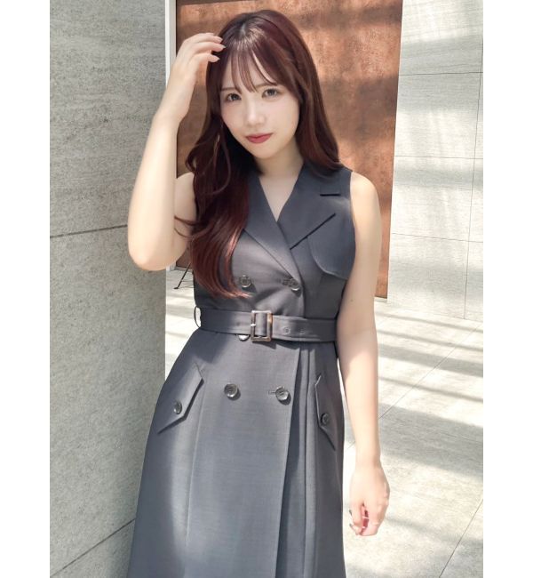 dazzlin「【WEB限定カラーあり】トレンチディティールジレワンピース」|ワンピース|