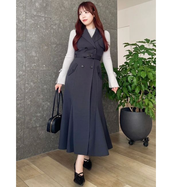 dazzlin「【WEB限定カラーあり】トレンチディティールジレワンピース」|ワンピース|