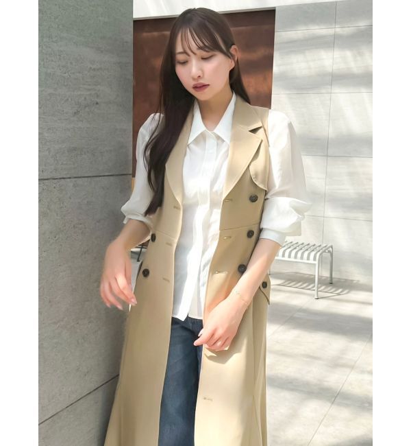 dazzlin「【WEB限定カラーあり】トレンチディティールジレワンピース」|ワンピース|