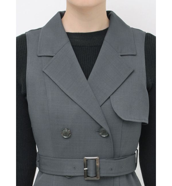 dazzlin「【WEB限定カラーあり】トレンチディティールジレワンピース」|ワンピース|