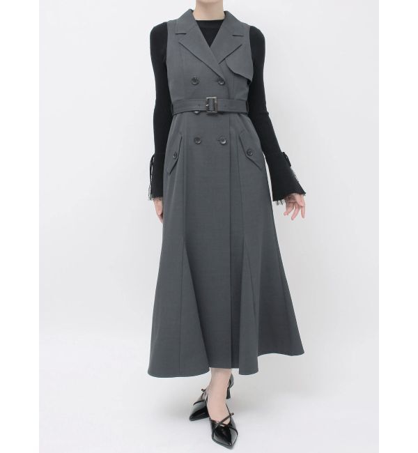 dazzlin「【WEB限定カラーあり】トレンチディティールジレワンピース」|ワンピース|