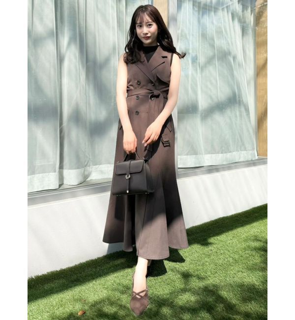 dazzlin「【WEB限定カラーあり】トレンチディティールジレワンピース」|ワンピース|