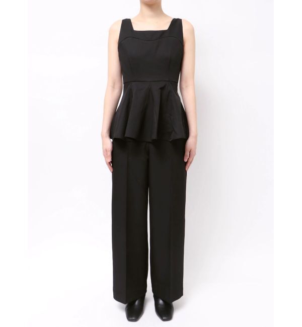 dazzlin「ショルダーリボンペプラムオールイン」|オールインワン|