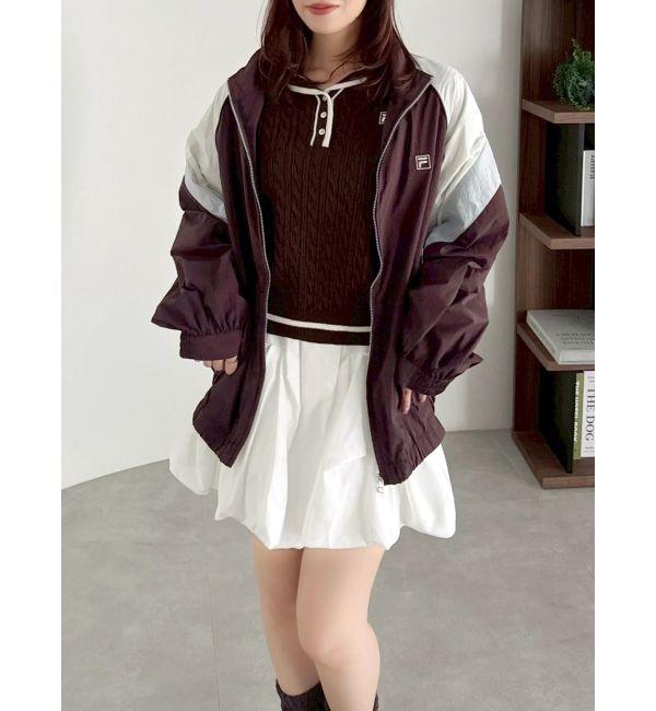 dazzlin「【FILA別注】セーラーカラーラインニットプルオーバー」|ニット・セーター|