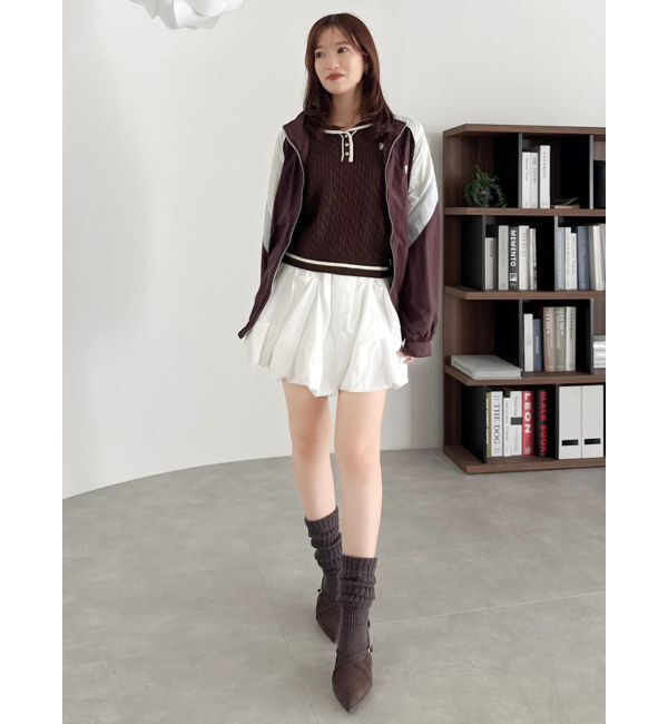 dazzlin「【FILA別注】セーラーカラーラインニットプルオーバー」|ニット・セーター|