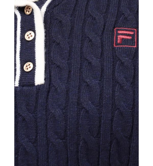 dazzlin「【FILA別注】セーラーカラーラインニットプルオーバー」|ニット・セーター|