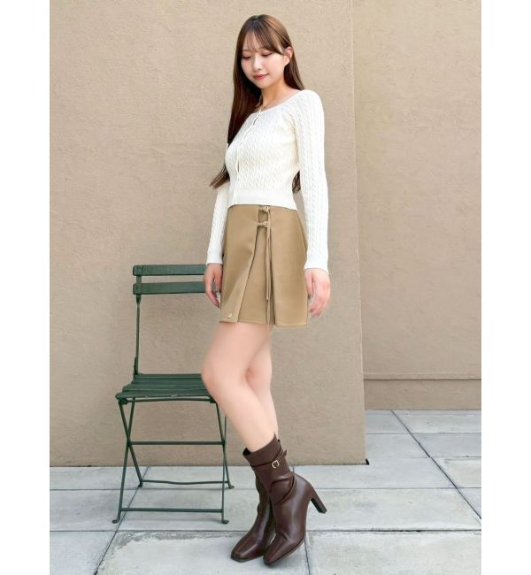 dazzlin「ミニケーブルスクエアニットトップス」|ニット・セーター|