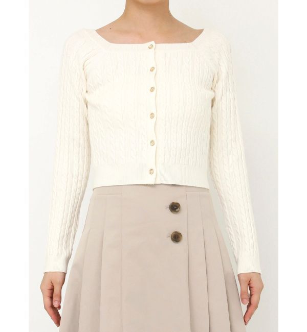dazzlin「ミニケーブルスクエアニットトップス」|ニット・セーター|