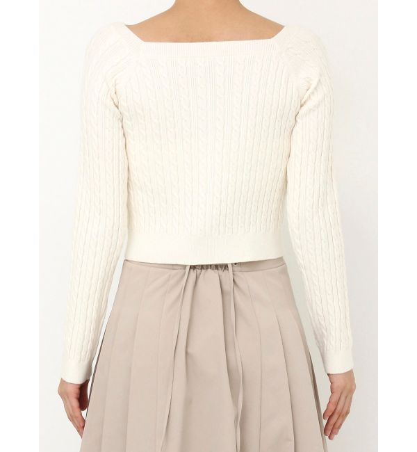 dazzlin「ミニケーブルスクエアニットトップス」|ニット・セーター|