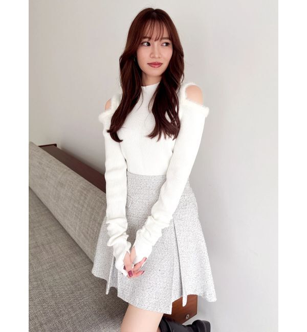 dazzlin「【20周年記念復刻！】オープンエコファースリーブニットトップス」|ニット・セーター|