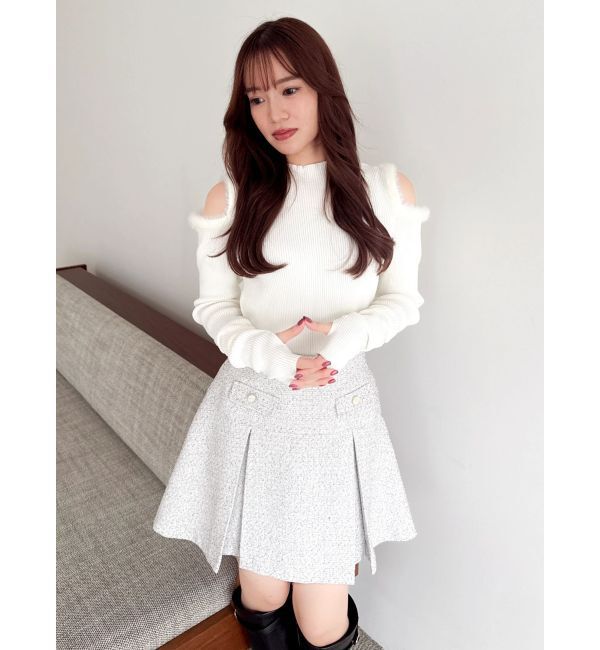 dazzlin「【20周年記念復刻！】オープンエコファースリーブニットトップス」|ニット・セーター|