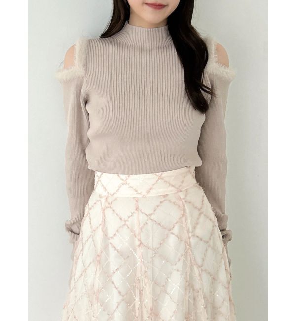 dazzlin「【20周年記念復刻！】オープンエコファースリーブニットトップス」|ニット・セーター|