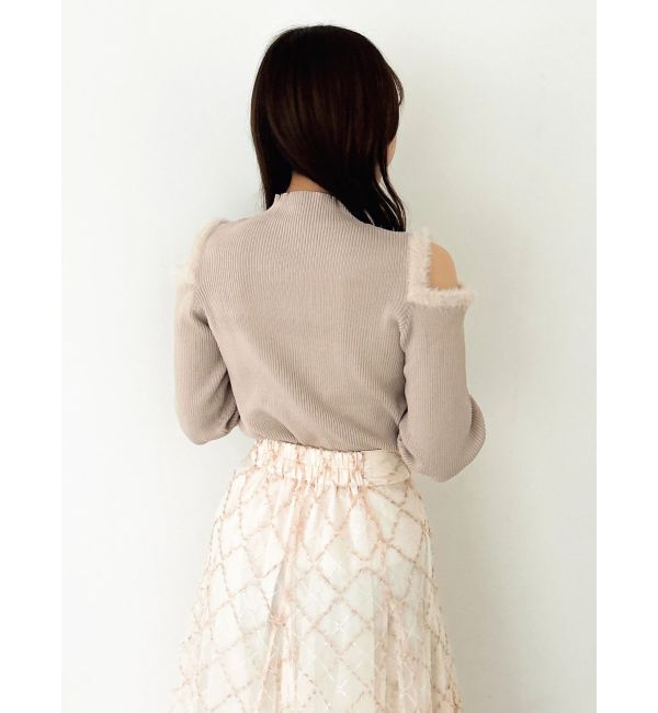 dazzlin「【20周年記念復刻！】オープンエコファースリーブニットトップス」|ニット・セーター|