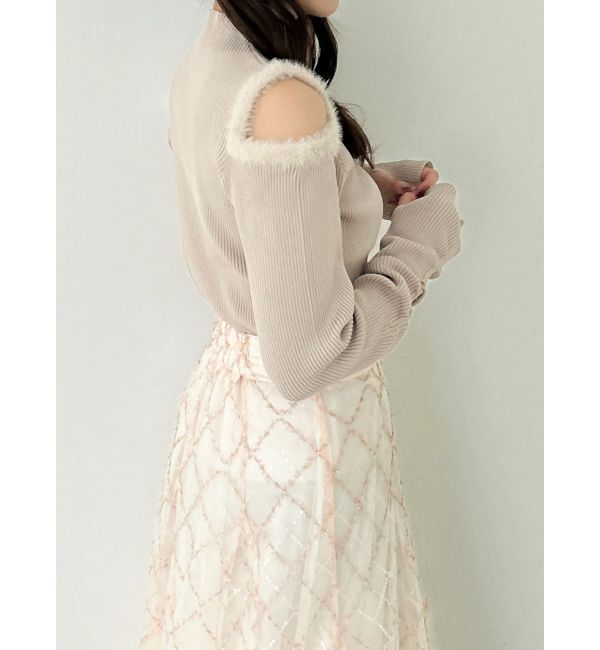 dazzlin「【20周年記念復刻！】オープンエコファースリーブニットトップス」|ニット・セーター|