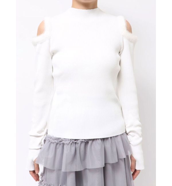 dazzlin「【20周年記念復刻！】オープンエコファースリーブニットトップス」|ニット・セーター|