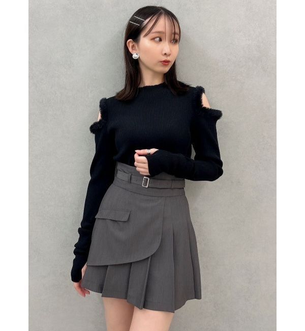 dazzlin「【20周年記念復刻！】オープンエコファースリーブニットトップス」|ニット・セーター|