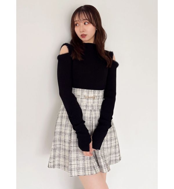 dazzlin「【20周年記念復刻！】オープンエコファースリーブニットトップス」|ニット・セーター|