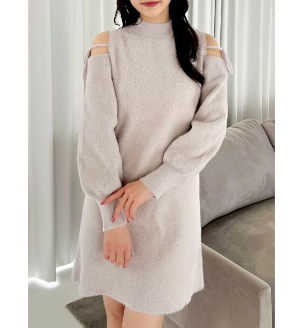 dazzlin「【WEB限定】オープンショルダーミニワンピース」|ワンピース|