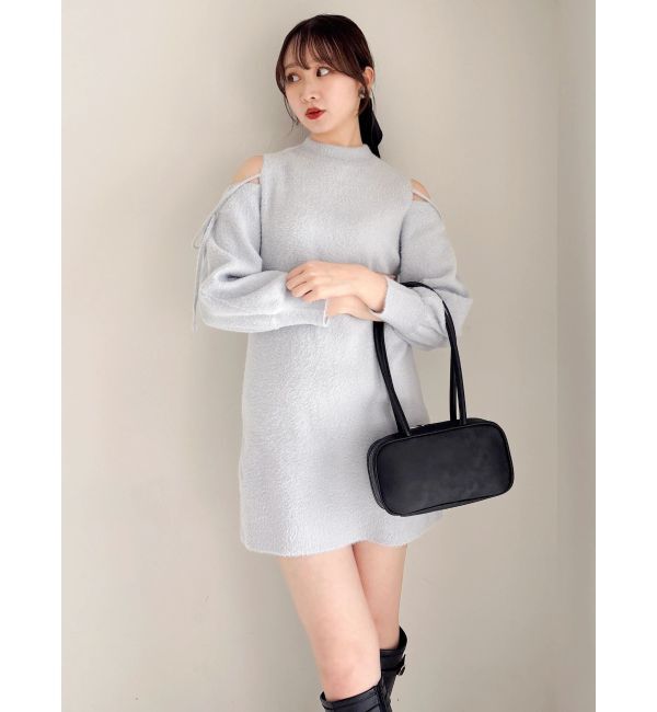 dazzlin「【WEB限定】オープンショルダーミニワンピース」|ワンピース|