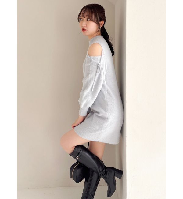 dazzlin「【WEB限定】オープンショルダーミニワンピース」|ワンピース|