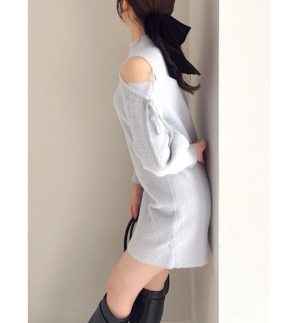 dazzlin「【WEB限定】オープンショルダーミニワンピース」|ワンピース|